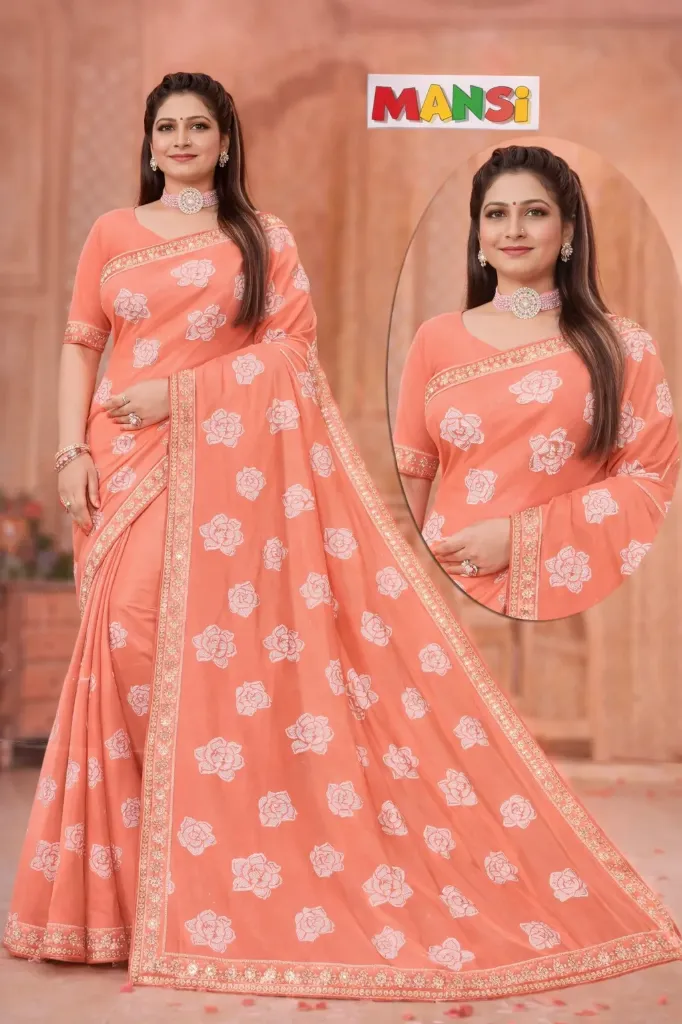 Fancy Sarees Mansi (Orange)