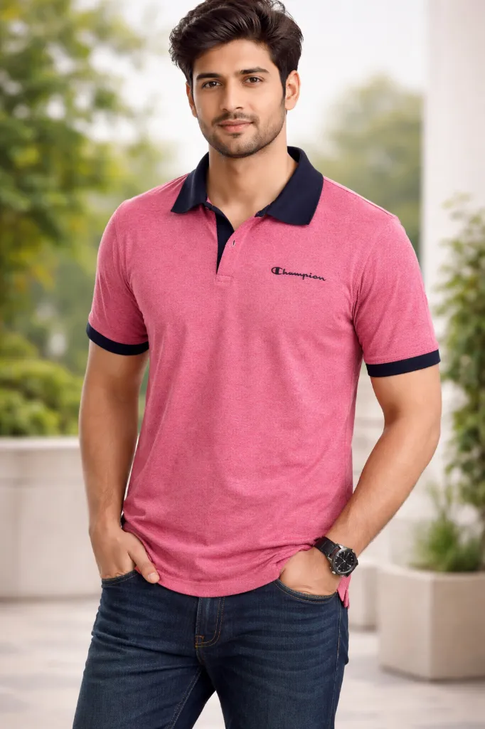 Men Neck T-Shirt (L, BLACK)