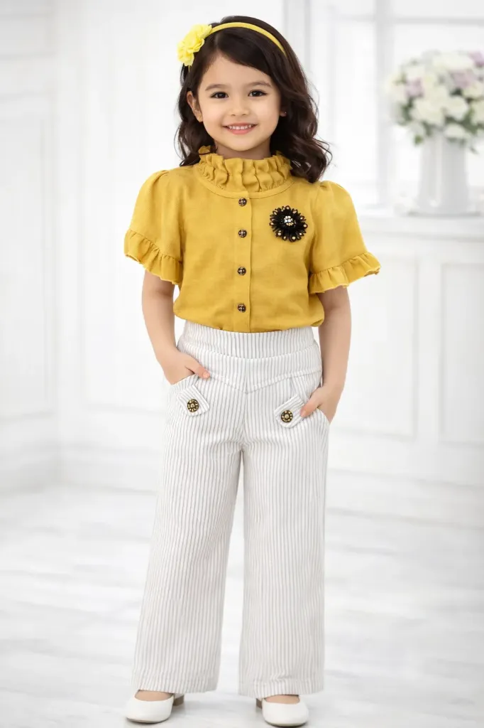 kids girl Ruffle 2pc (20, GREEN)