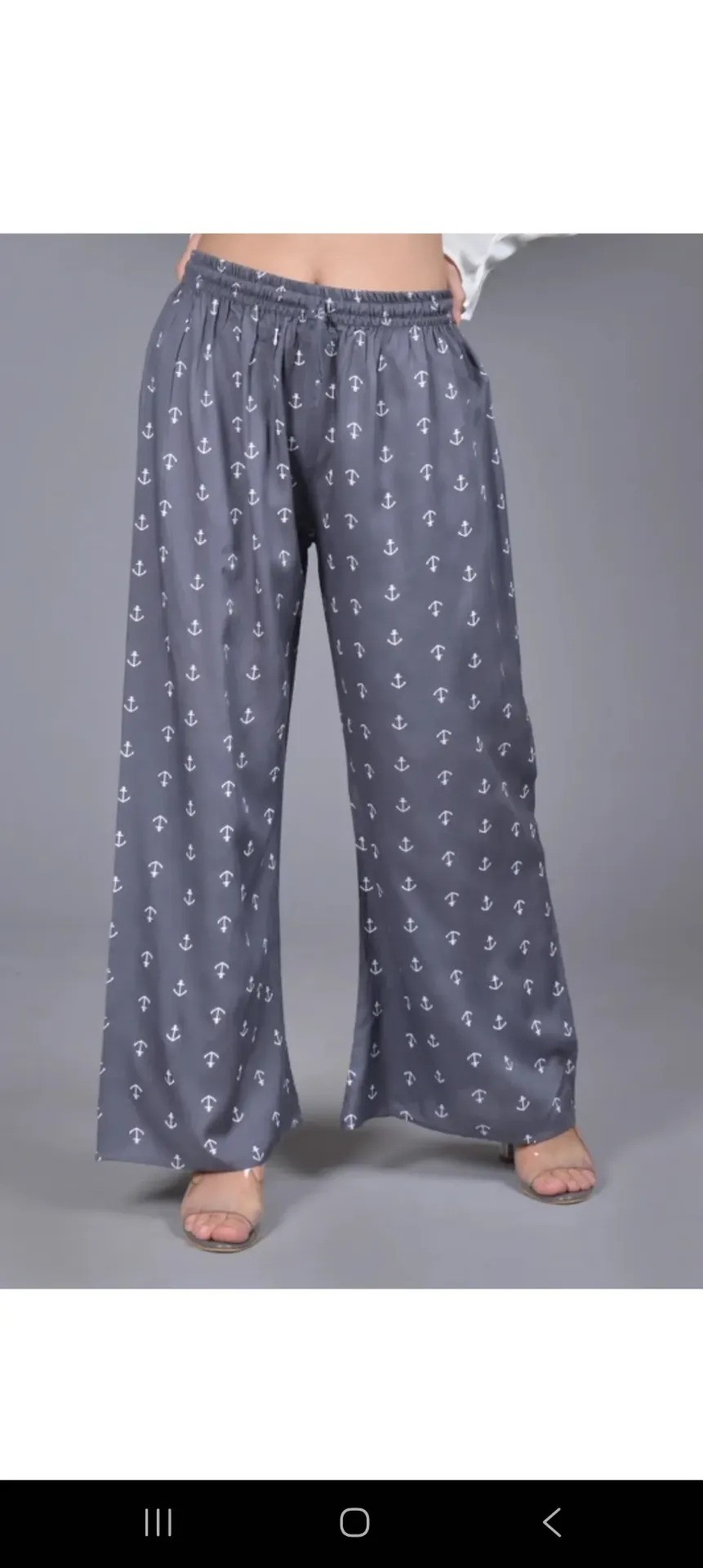 Women print palazoo (Light blue)