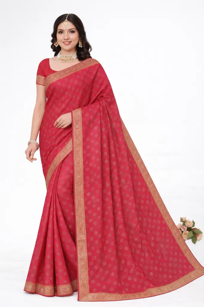 Women Sarees Daily wear (PINK)