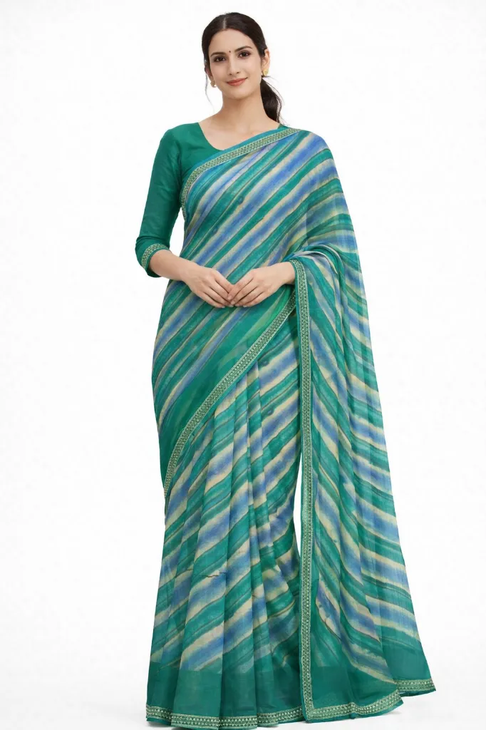 Women daily wear Lehriya Sarees