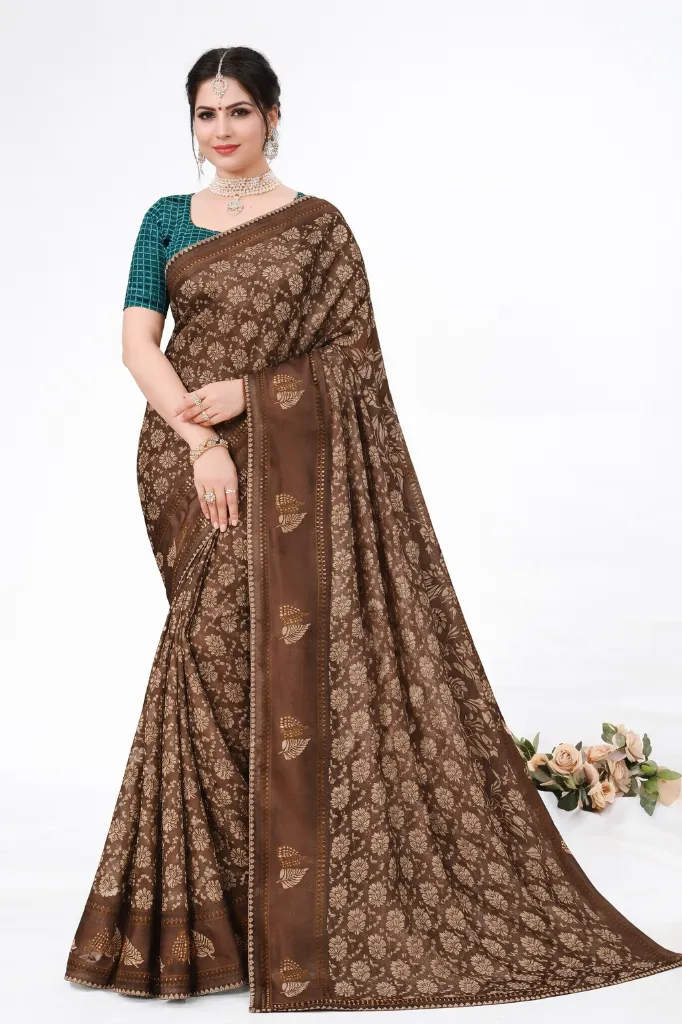 Women daily wear Sarees kbc (MAROON)