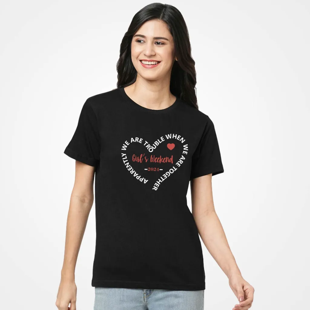 Women T-shirt Daily wear (BALACK)