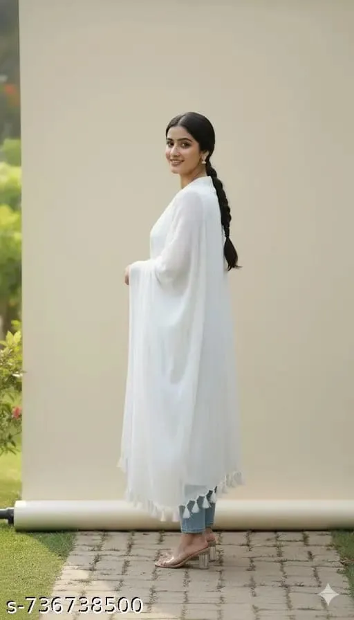 [DUP-WHT] Duppata (White)